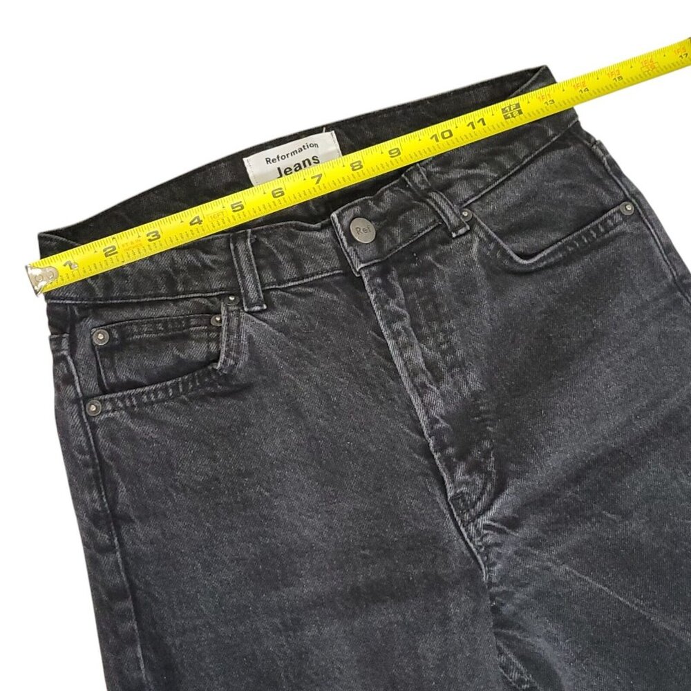 Reformation Jeans 26×28 Black Wash Straight Leg - Picture 9 of 16